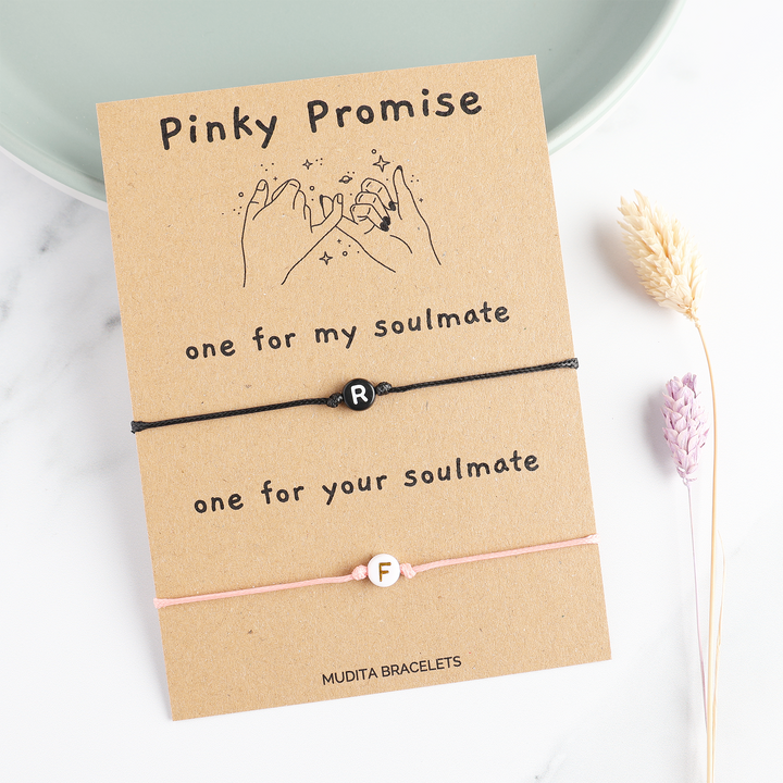 Soulmate Pinky Promise Wish Bracelet Set