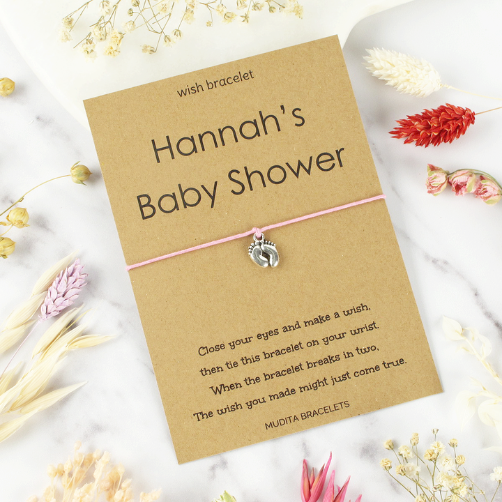 Personalised Baby Shower Wish - Mudita Bracelets