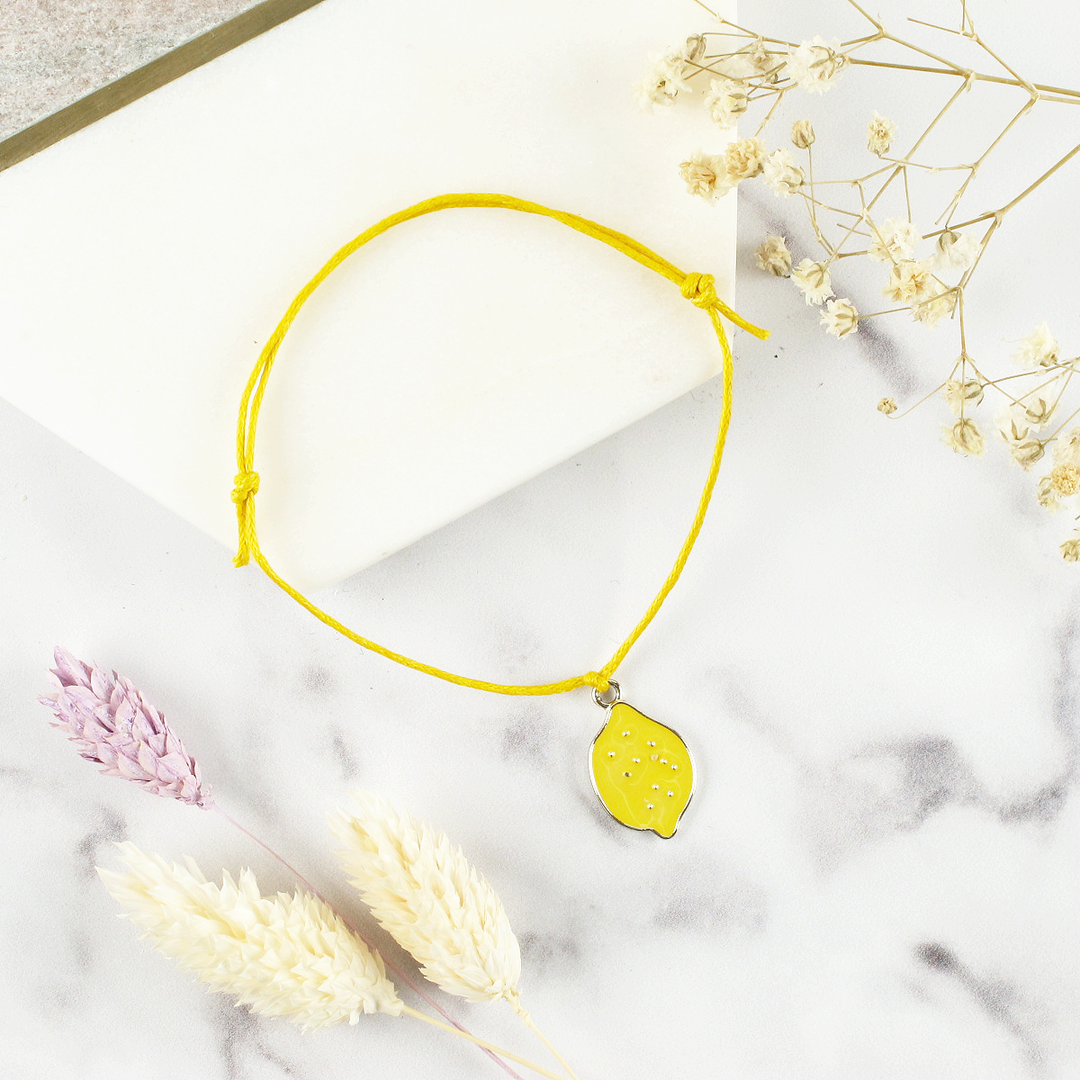 You're The Zest Lemon Charm Wish Bracelet