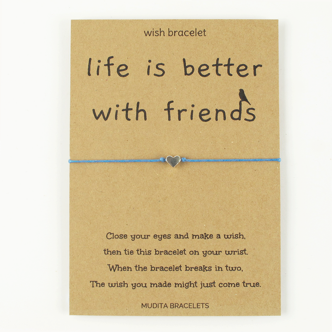 Life Is Better With Friends Wish Bracelet