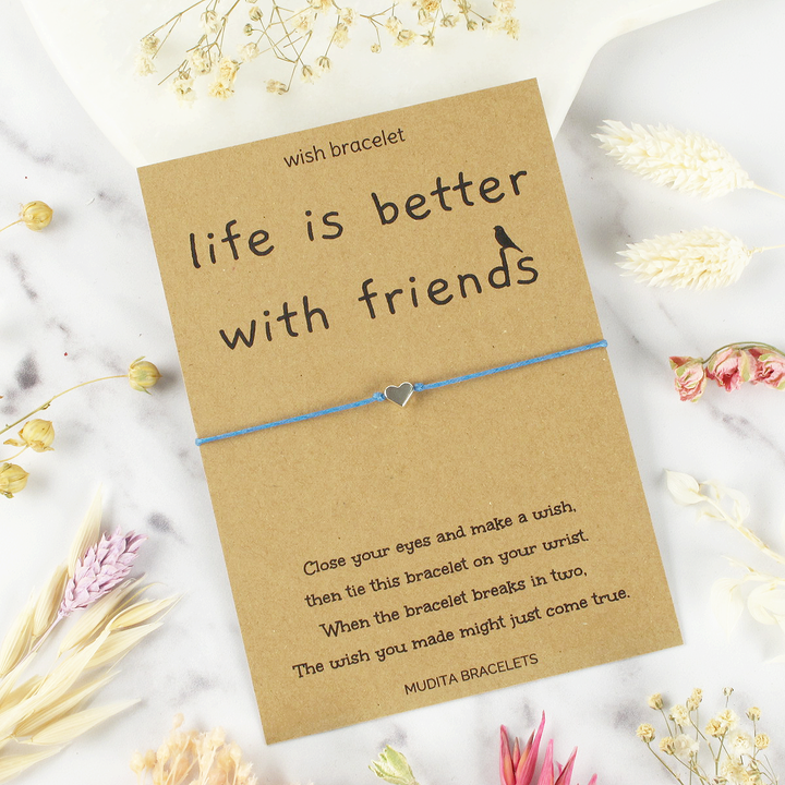 Life Is Better With Friends Wish Bracelet