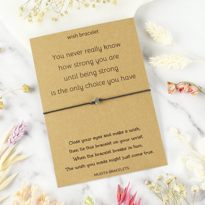 Being Strong Star Charm Wish Bracelet