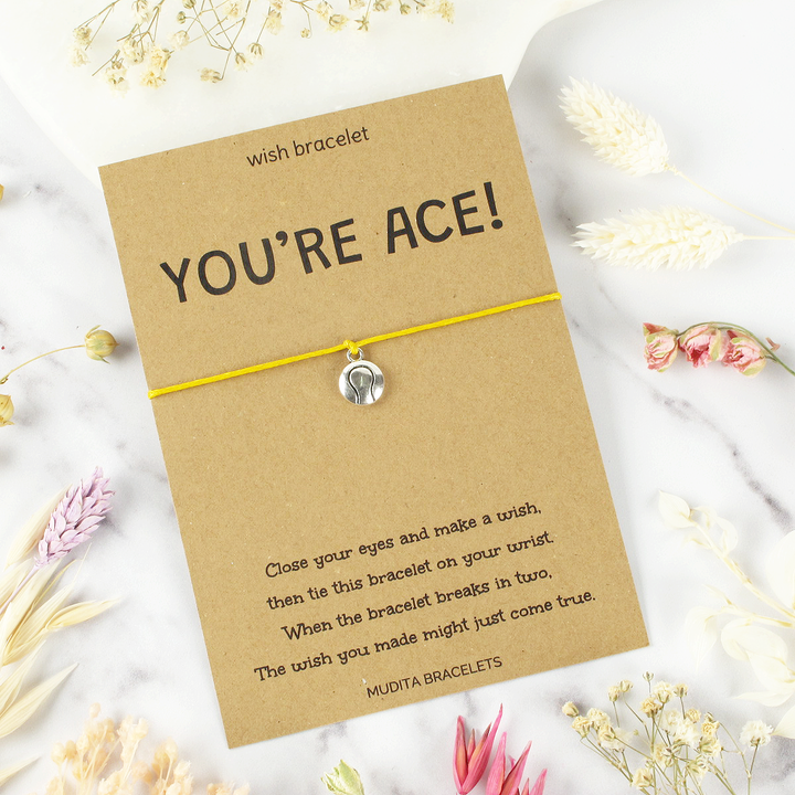 You're Ace Tennis Ball Charm Wish Bracelet